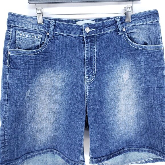 Cotton Farm Shorts Womens Size 18 Embellished - Picture 3 of 7
